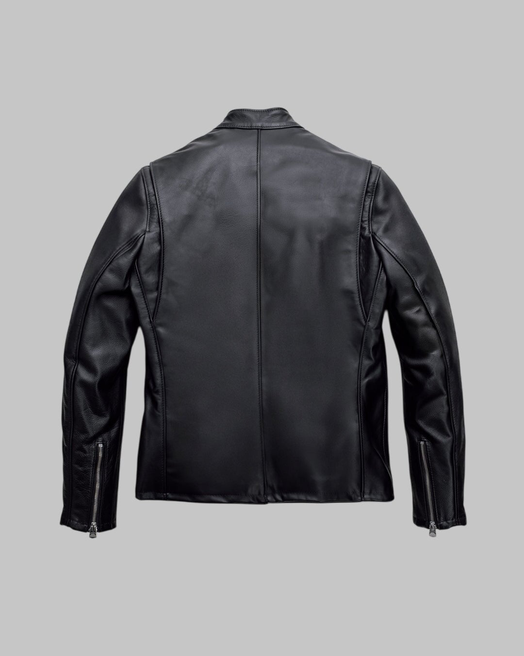 Men Stylish Cowhide Cafe Racer Leather Jacket