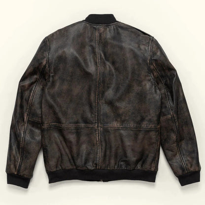 Men's B3 Pilot Black Sheepskin Leather Bomber Jacket