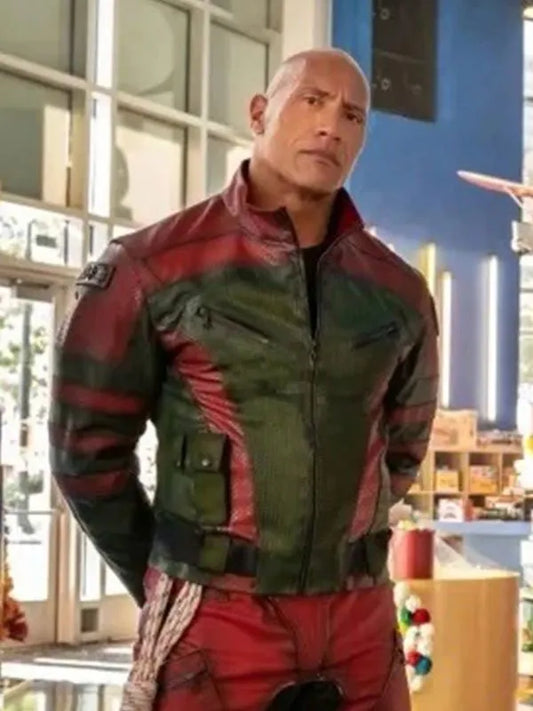 Dwayne Johnson Red One Leather Jacket—Bold Action Style