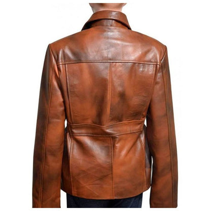 Stylish Jennifer Lawrence Brown Jacket from "The Hunger Games"