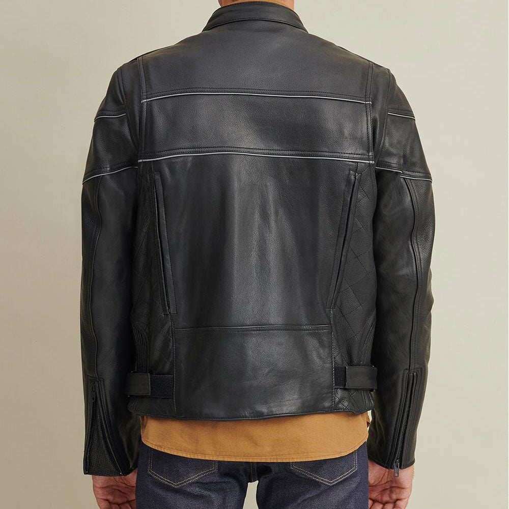 Men's Leather Rider Jacket with Thinsulate™ Lining