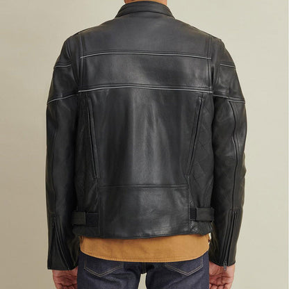 Men's Leather Rider Jacket with Thinsulate™ Lining