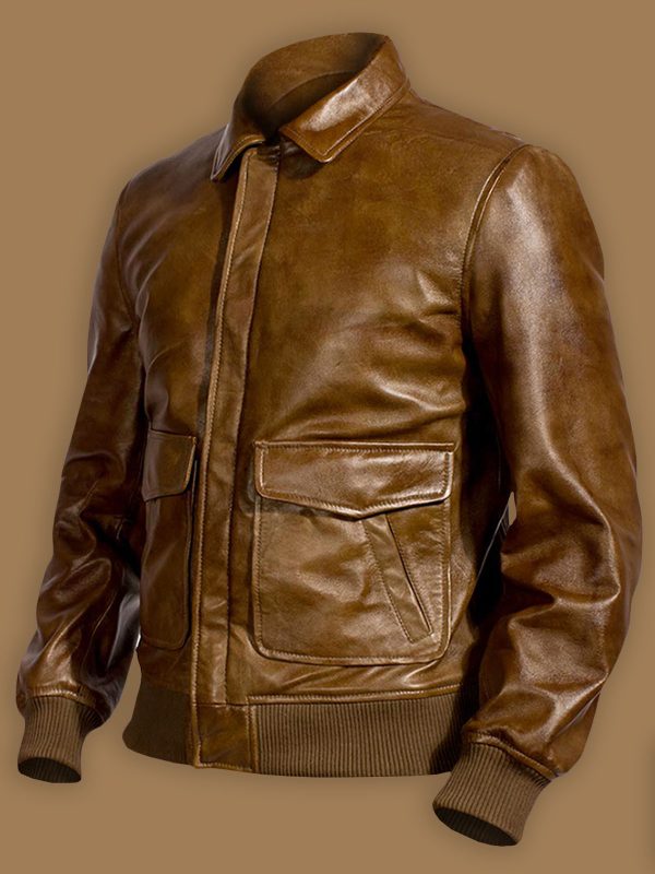 Men's Classic Traditional Brown Leather Jacket