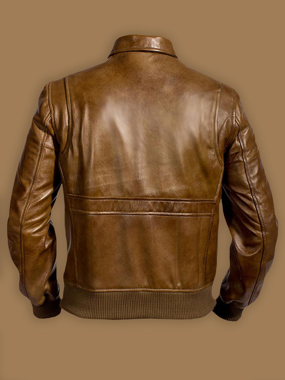 Men's Classic Traditional Brown Leather Jacket