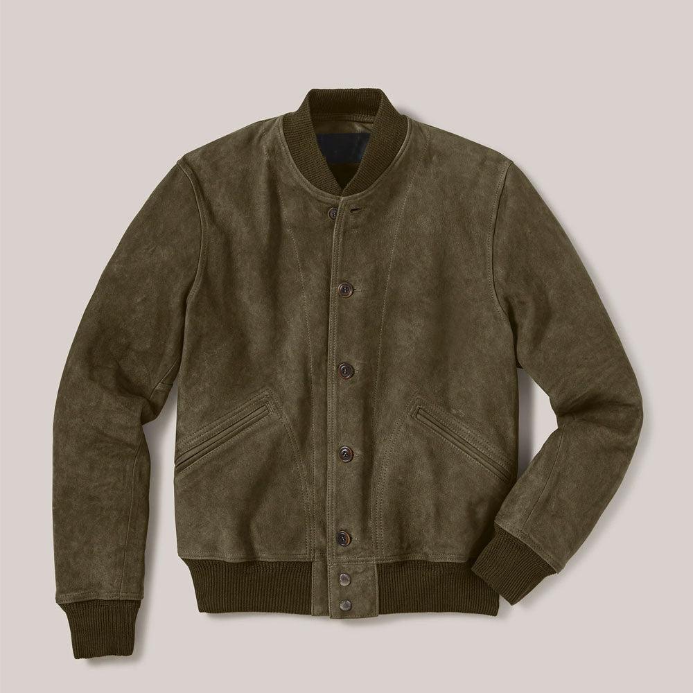 Men's A1 Classic Suede Sheepskin Bomber Jacket