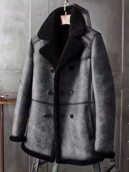 Men's B3 Shearling Hunting Jacket - Long Overcoat