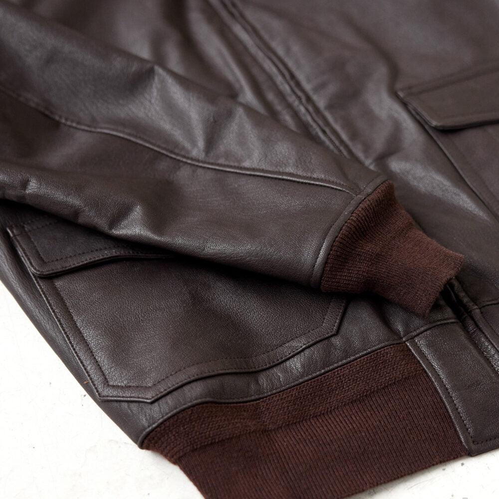 Men's M-422A Leather Flight Bomber Jacket - Classic Military Style