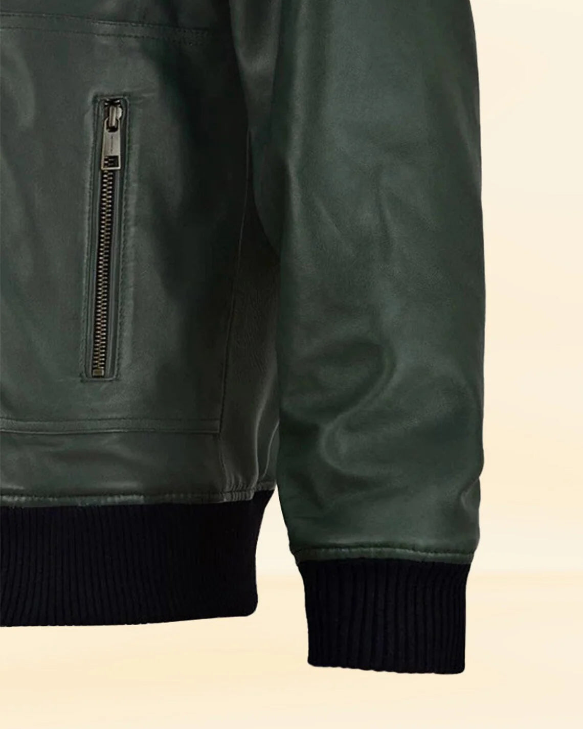 Bradley Cooper Black Leather Bomber Jacket