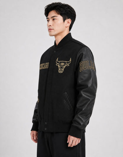 Men’s Chicago Bulls Black Varsity Jacket