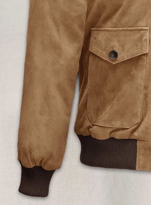 Kit Harington Eternals Brown Suede Jacket