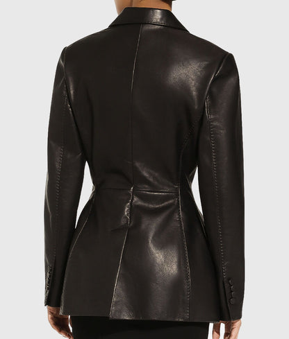 Rihanna's Iconic Black Leather Blazer