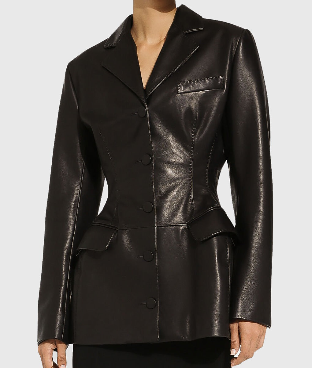 Rihanna's Iconic Black Leather Blazer