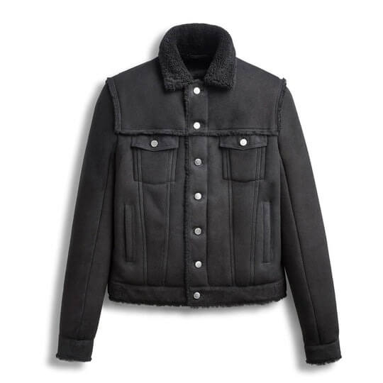 Classic Shearling Leather Jacket for Men