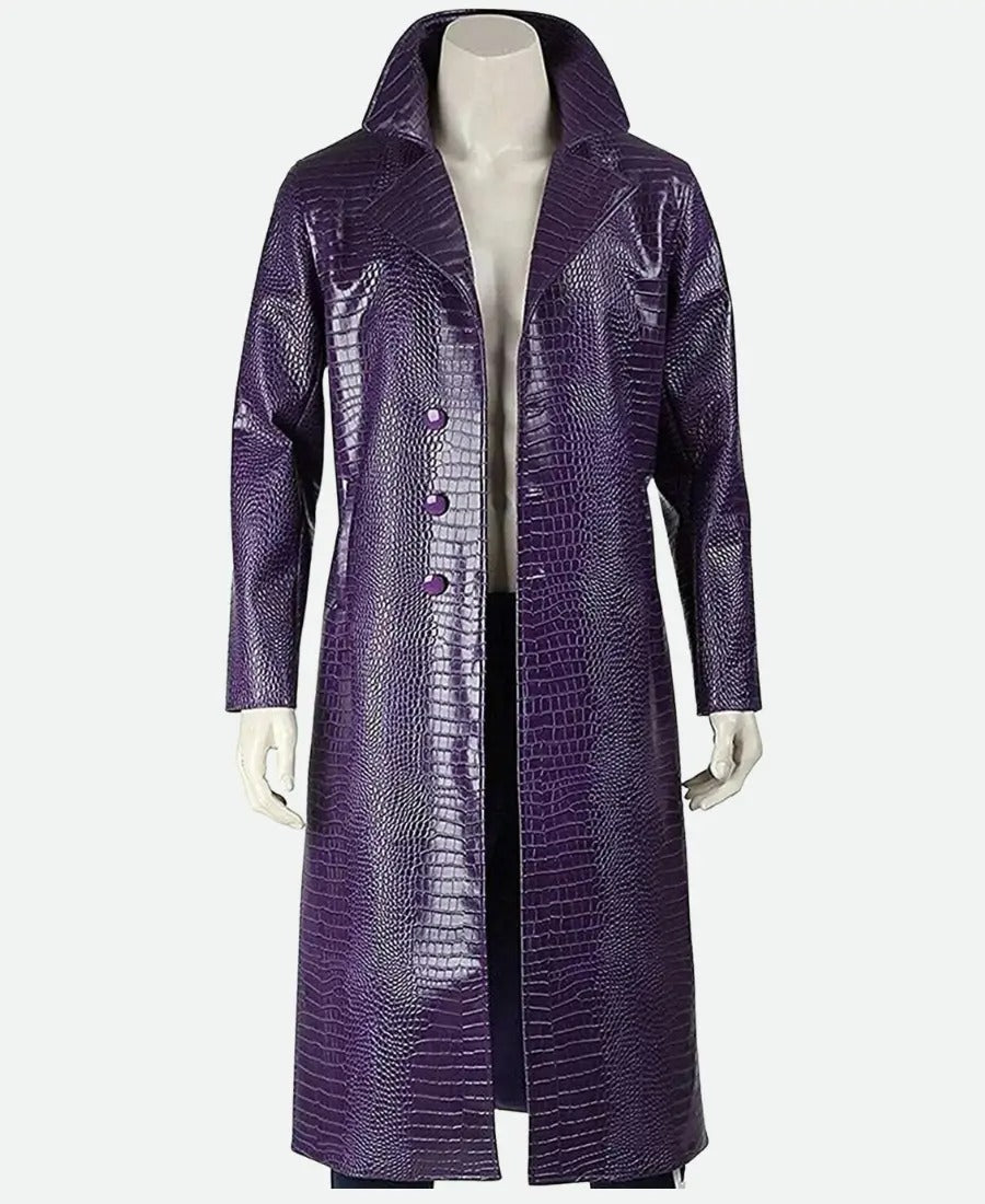 Jared Leto's Purple Leather Coat from Suicide Squad