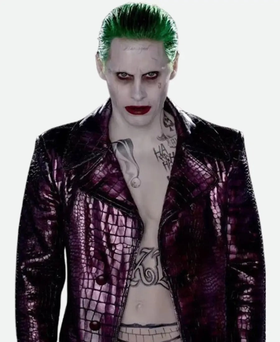 Jared Leto's Purple Leather Coat from Suicide Squad