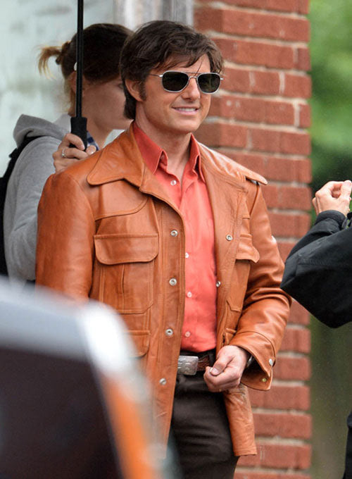 Tom Cruise American Made Leather Coat – Iconic Pilot Style