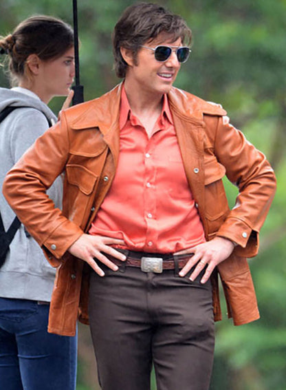 Tom Cruise American Made Leather Coat – Iconic Pilot Style