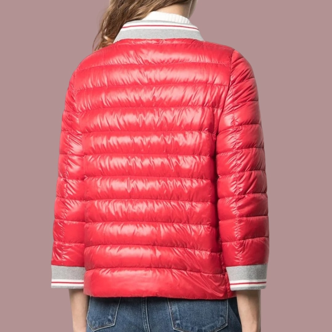 Trendy Women Red Stylish Quilted Puffer Jacket