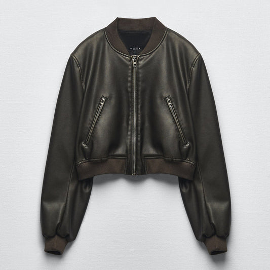 Women's Black Aviator A1 Bomber Jacket