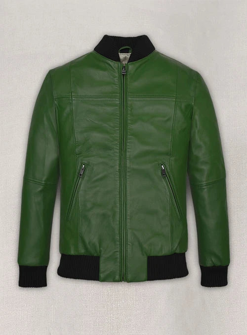 Ben Affleck Stylish Green Leather Jacket