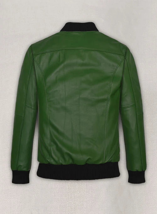 Ben Affleck Stylish Green Leather Jacket