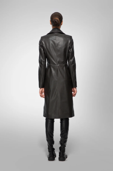  Women's Black Leather Coat