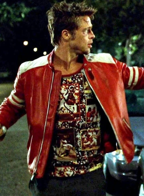 Brad Pitt - Fight Club Iconic Leather Jacket