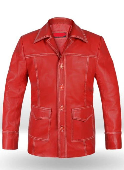 Brad Pitt Fight Club Leather Jacket