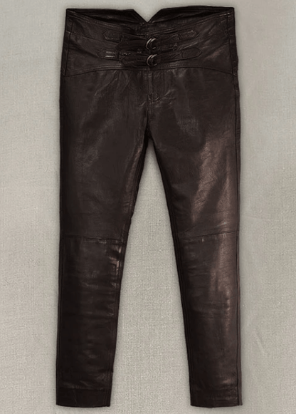 Men's Black Genuine Leather Pants