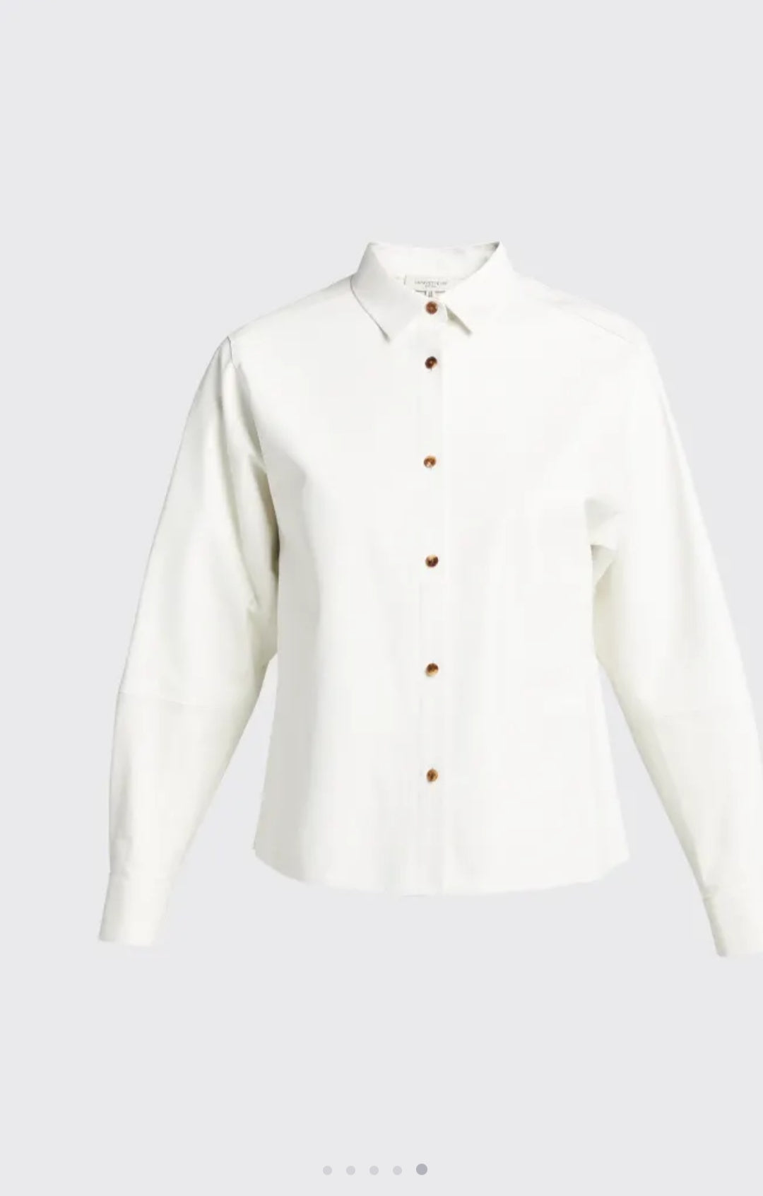 Women's White Short Leather Shirt - Chic & Versatile