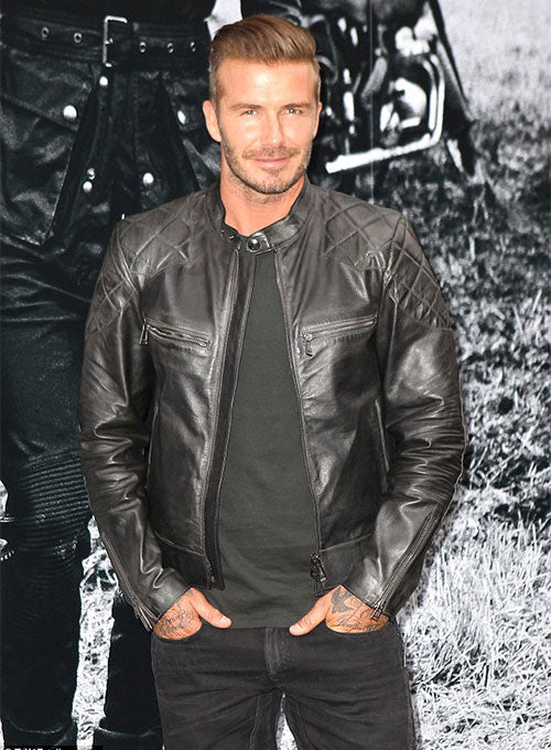 David Beckham Quilted Leather Jacket – Iconic Style