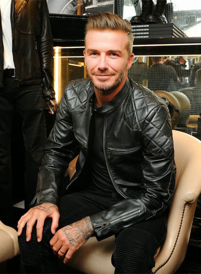 David Beckham Quilted Leather Jacket – Iconic Style