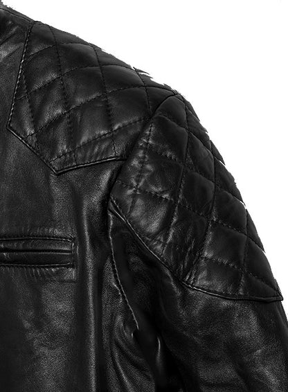 David Beckham Quilted Leather Jacket—Iconic Style