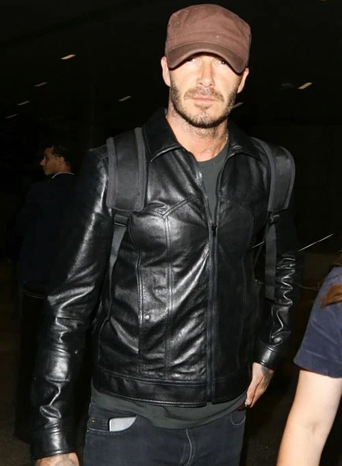 David Beckham's Iconic Black Leather Jacket