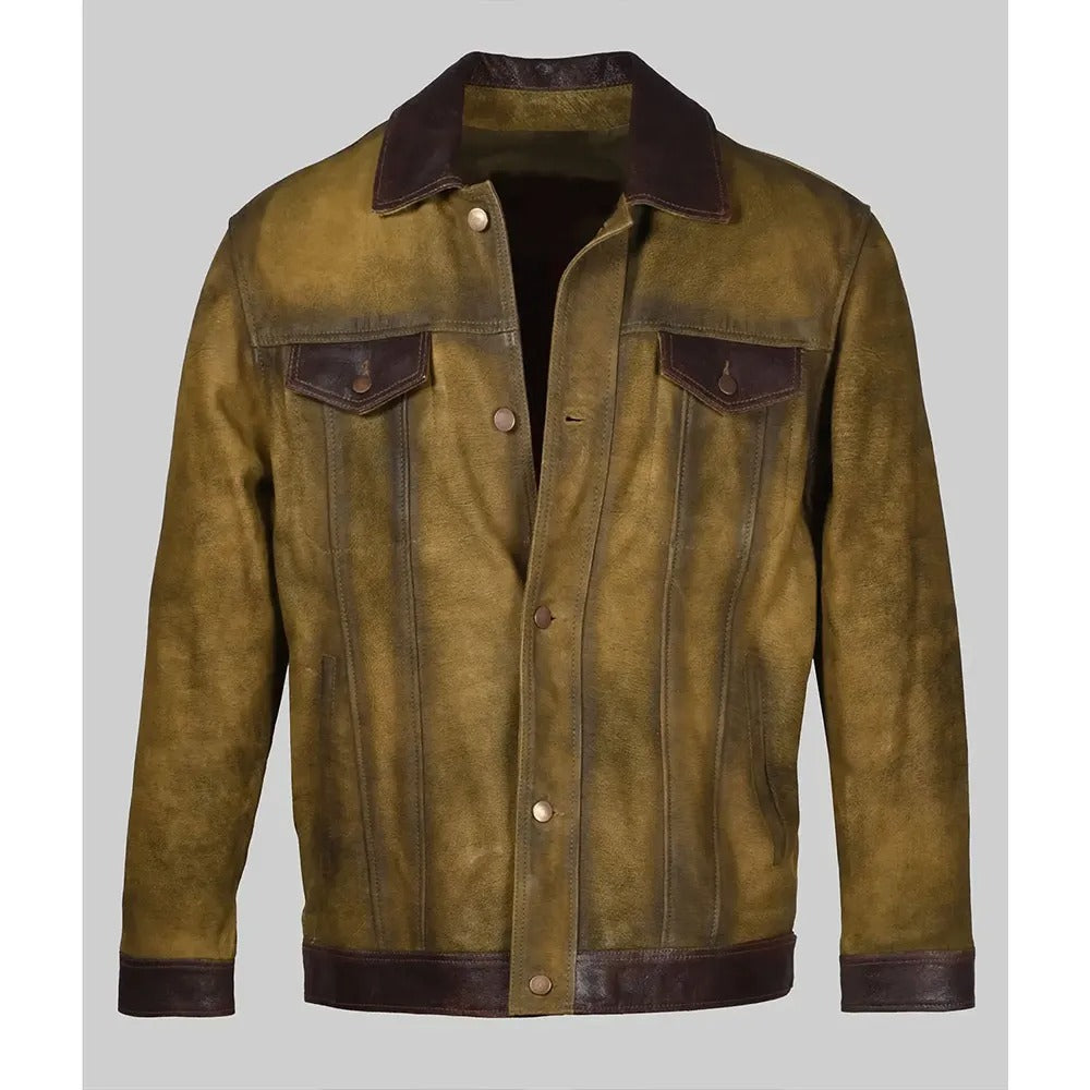 Glen Powell's Hit Man Leather Jacket