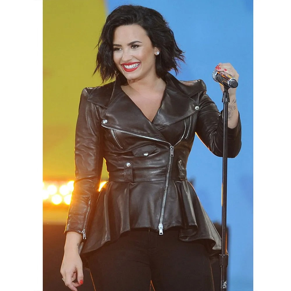 Demi Lovato's Iconic Black Leather Jacket