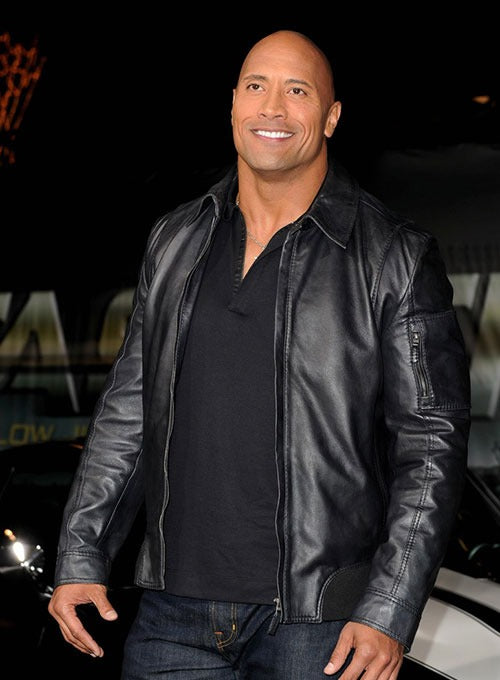 Dwayne Johnson's Signature Black Leather Jacket