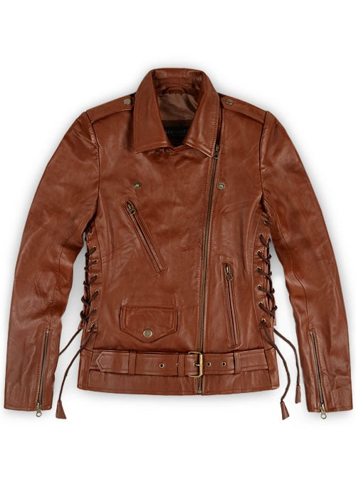 Emma Watson's Chic Brown Leather Jacket