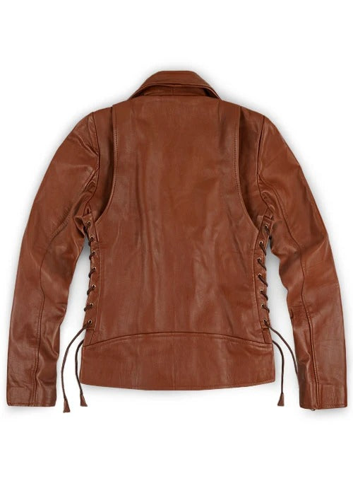 Emma Watson's Chic Brown Leather Jacket