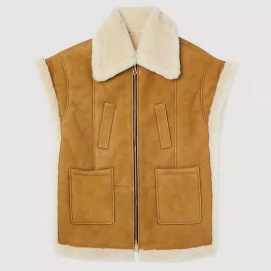 High-Quality Women's Shearling Fur Vest - Relaxed Fit