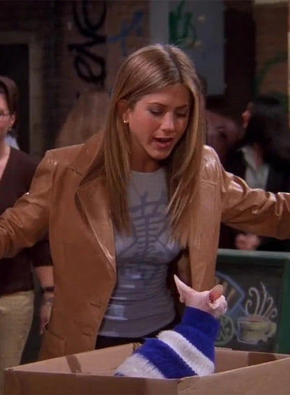 Jennifer Aniston Inspired Leather Blazer – Friends TV Show Classic