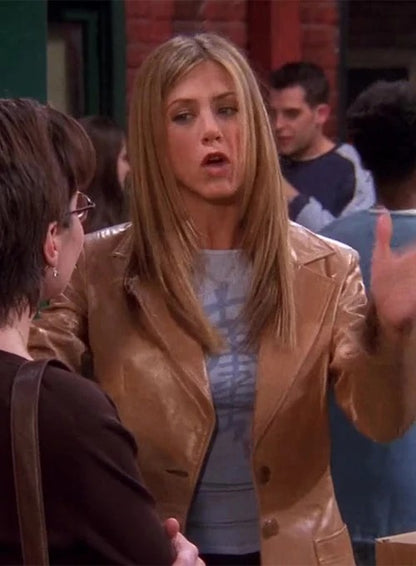 Jennifer Aniston Inspired Leather Blazer – Friends TV Show Classic