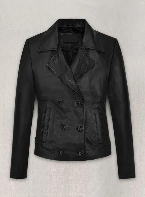 Jennifer Lawrence Inspired Black Leather Jacket – Celebrity Style