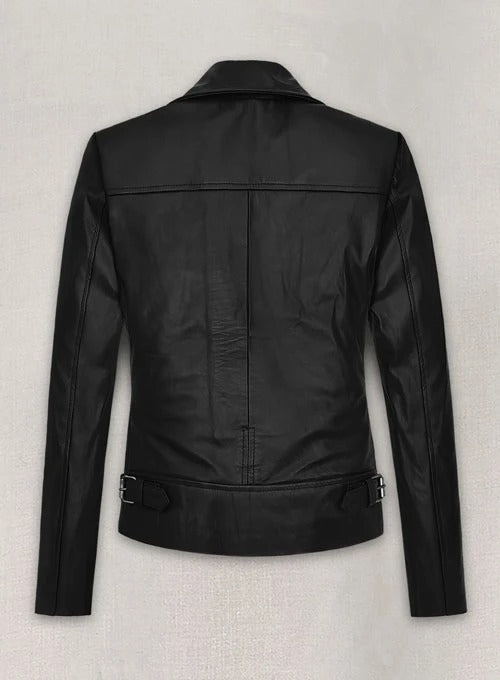 Jennifer Lawrence Inspired Black Leather Jacket – Celebrity Style