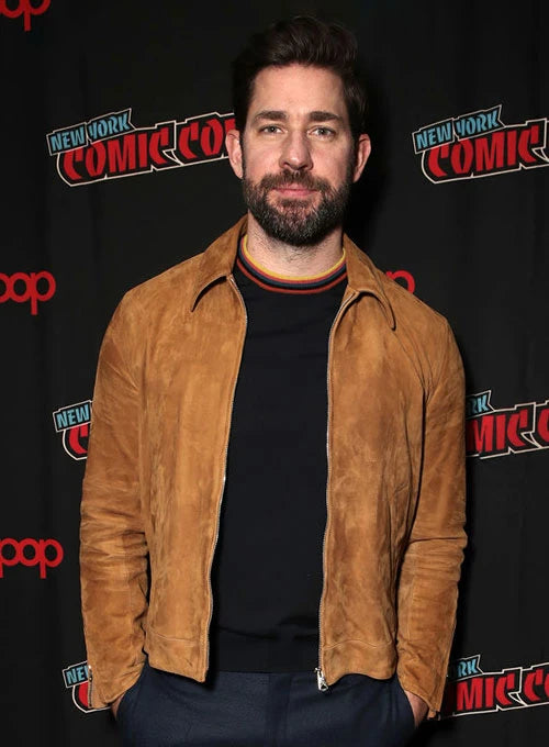 John Krasinski Casual Suede Jacket