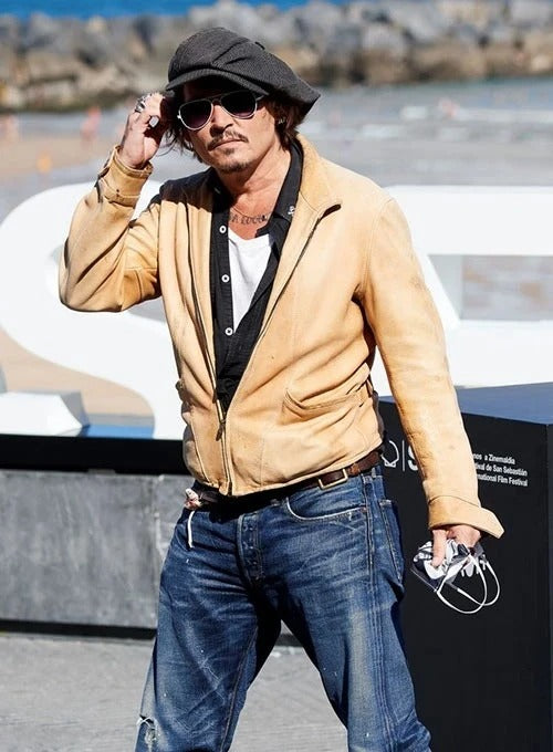 Johnny Depp Inspired Suede Leather Jacket – Timeless Celebrity Style