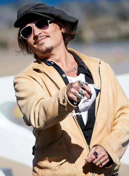 Johnny Depp Inspired Suede Leather Jacket – Timeless Celebrity Style