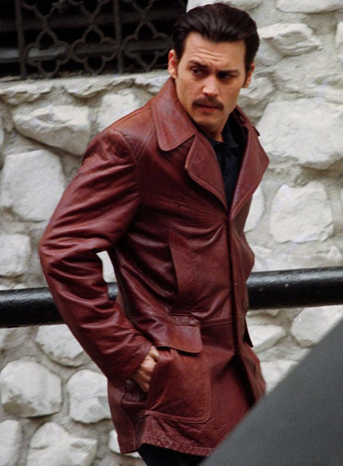 Johnny Depp Donnie Brasco Leather Blazer