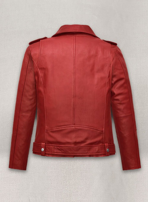 Kathryn Newton Freaky Red Leather Jacket