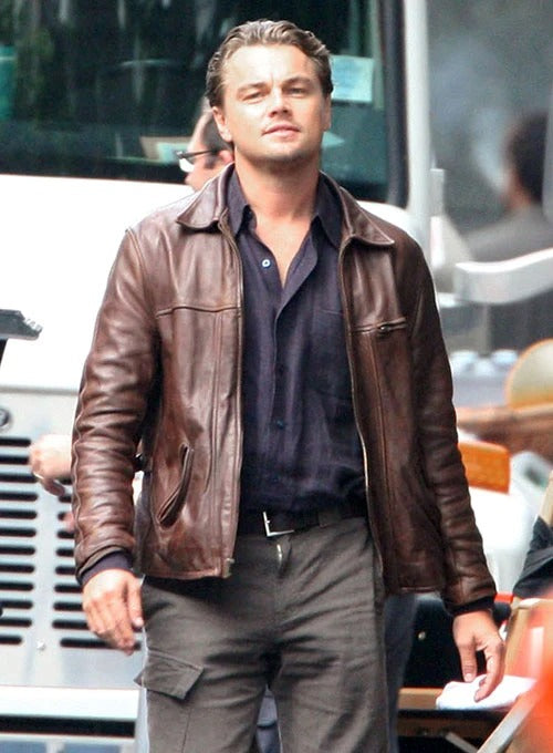 Leonardo DiCaprio Inception Brown Leather Jacket